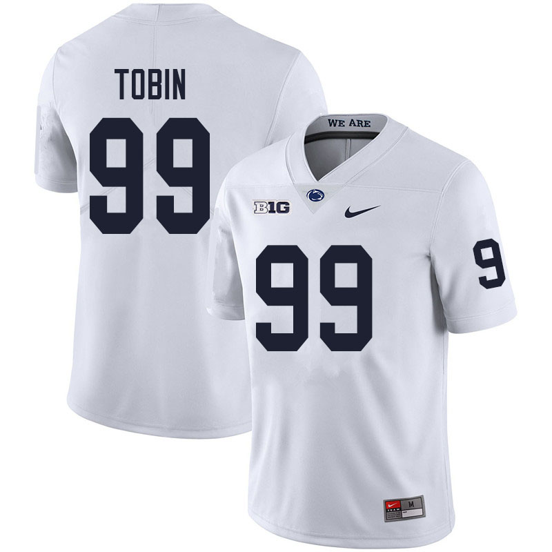 NCAA Nike Men's Penn State Nittany Lions Justin Tobin #99 College Football Authentic White Stitched Jersey ZVP7398VL
